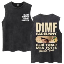 Rapper Washed Tank Tops DTMF Music Album Vintage Hip Hop Sleeveless T Shirt Men Women High Quality 100% Cotton Loose Vests