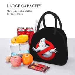 Ghostbuster Insulated Lunch Bag Cooler Bag Reusable,Meal Container High Capacity Tote Lunch Box Food Storage Bags