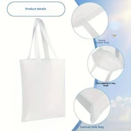 Minimalist Floral Botanical Canvas Tote Bag, Stylish & Spacious Reusable Bag, Great for Errands, Travel & Casual Outings Lovers