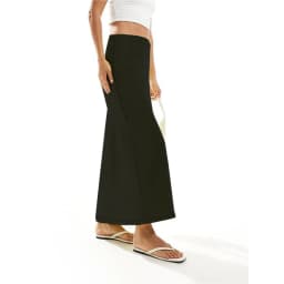 Women's Regular Fit Skirt 2026 Solid Color Elastic Waist Casual Office Elegant Slimming Skirt