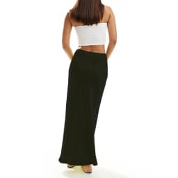 Women's Regular Fit Skirt 2026 Solid Color Elastic Waist Casual Office Elegant Slimming Skirt