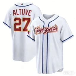 2026 3d Printing Venezuela WBC Home Baseball Jersey Ronald Acuna Jr #21 Jose Altuve #27 Men Kids Sports Baseball Shirts Custom