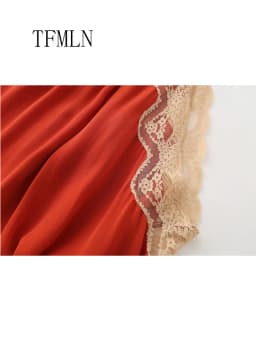 Fashion Lace Patchwork Camisole Tops Elegant Sleeveless O Neck Chic Loose Vest Vacation Street Outwear 2026 New Summer