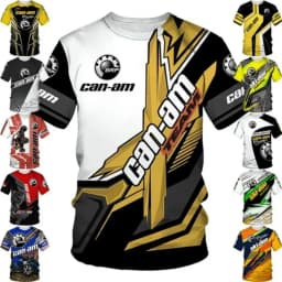 Can-Am Team BRP Racing T-Shirt 3D printed quick-drying and breathable sports clothing for summer, outdoor streetwear