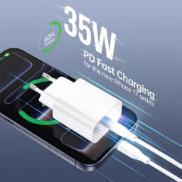 For Apple Original PD 35W Type C Quick Charger For iPhone 17 16 15 14 13 12 11 Pro Max Samsung Xiaomi Fast Charging Charge Cable