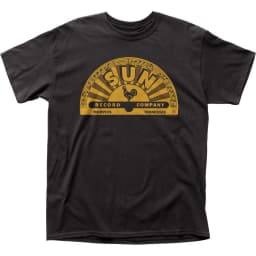 Men's Sun Records Logo Memphis Classical Concert Rock Band Black T-shirt Fan Casual T-shirt Street Style Outdoor Daily Wear