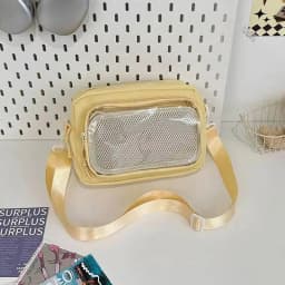 New Cute Mini Ita Shoulder Bag Sweet Girls Transparent Comic Bag Phone Small Crossbody Bag DIY Display Doll Badge Handbag Purses