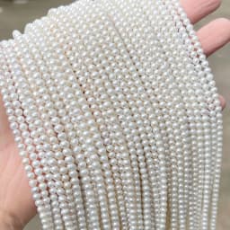 Natural White Freshwater Pearl Loose Beads, High Luster Pearls for DIY Bracelet Necklace Earring Jewelry Making