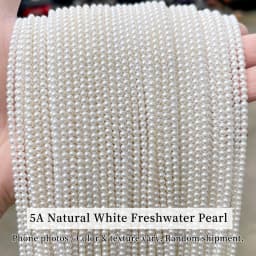 Natural White Freshwater Pearl Loose Beads, High Luster Pearls for DIY Bracelet Necklace Earring Jewelry Making