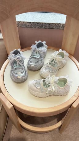 Sweet Princess Mary Jane Sneakers for Girls Large Bow Ribbon Adjustable Strap Soft Sole Walking Shoes Summer Breathable