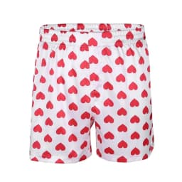 Summer Fashion Casual Quick-drying Breathable Men Cute Love Heart Print Classic Soft Shorts Loose Quick Dry Beach Short Pant