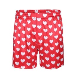 Summer Fashion Casual Quick-drying Breathable Men Cute Love Heart Print Classic Soft Shorts Loose Quick Dry Beach Short Pant