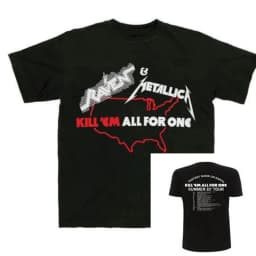 Metallica Ride The Lightning Tracks Band T-Shirt 100% Cotton Graphic Tee Men Women Summer Streetwear Top