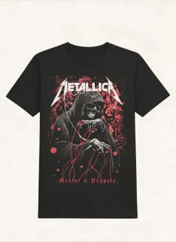 Metallica Band T-Shirt 100% Cotton Graphic Tee Men Women Summer Streetwear Top