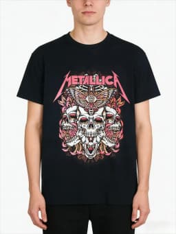 Metallica Band T-Shirt 100% Cotton Graphic Tee Men Women Summer Streetwear Top