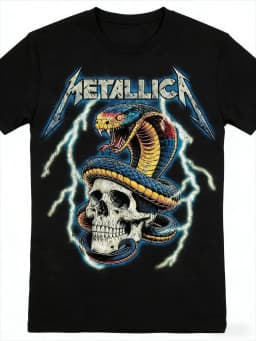 Metallica Band T-Shirt 100% Cotton Graphic Tee Men Women Summer Streetwear Top