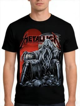 Metallica Band T-Shirt 100% Cotton Graphic Tee Men Women Summer Streetwear Top