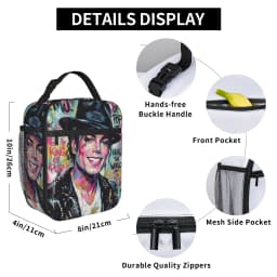 Singer Michael Jacksons MJ 2026 Insulated Lunch Tote Bag For School Food Container Reusable Cooler Thermal Lunch Box