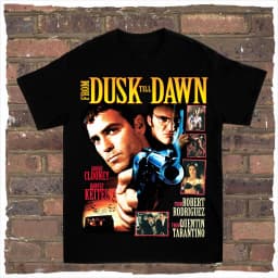 From Dusk Till Dawn Retro 90s Vampire Horror Action Movie Graphic T-Shirt Men Women Vintage Cotton Short Sleeve Unisex Tee