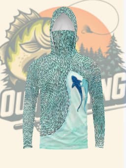 2026 Summer New Style Men's Long-Sleeved Shirt with 3D Small Fish Pattern Print - Sporty Comfortable Soft and Breathable