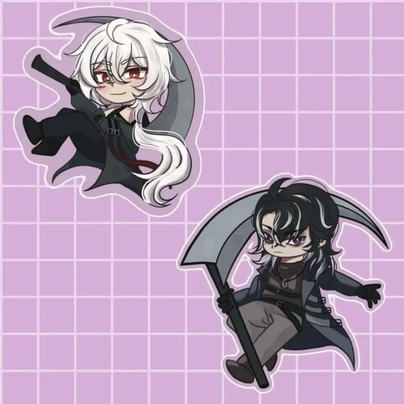 ADWD Grim Acrylic Keychain 5012 Customize Design Date Death Theme Collectible Item