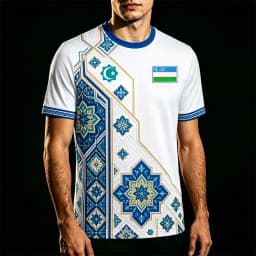 Uzbekistan Flag Print Football Jersey Men's Quick-drying And Breathable Training Uniform T-shirt Traditional Graphic O-neck Top