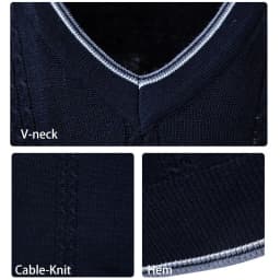 Men's Casual V-Neck Knit Sweater Vest Fashion College Style Men Knitted Sleeveless Vests Jersey