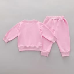 2PCS Baby Girls' Long-Sleeved Alphabet Embroidered Outfit Set Spring Autumn Two-Piece Outfit for Little Girls