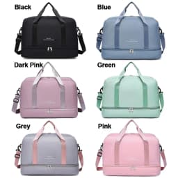 Large Capacity Sports Bag Solid Color Adjustable Shoulder Strap Travel Bag Dry and Wet Multifunctional Gym Bag Gym Fitness