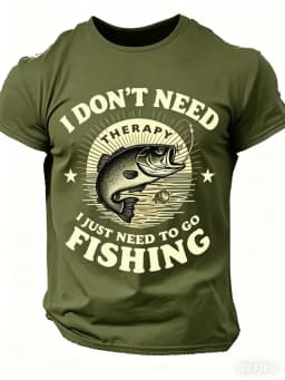 Fashion Men's 3D Letter Printed T-Shirt Outdoor Fishing Sports T Shirt for Men Quick-Drying Round Neck Short Sleeve Tops