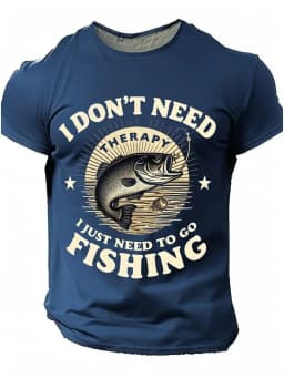 Fashion Men's 3D Letter Printed T-Shirt Outdoor Fishing Sports T Shirt for Men Quick-Drying Round Neck Short Sleeve Tops