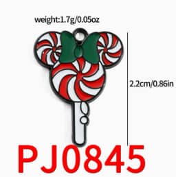 10 pcs Christmas Lollipop ice cream Charms Pendants for Jewelry Making Necklaces Earrings Braceltes DIY Crafts Gifts
