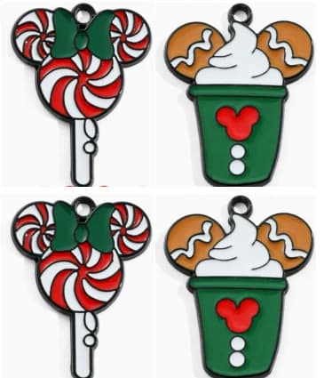 10 pcs Christmas Lollipop ice cream Charms Pendants for Jewelry Making Necklaces Earrings Braceltes DIY Crafts Gifts