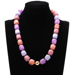 Boho Colorful Acrylic Geometric Square Beads Necklace Fashion Resin Geometry Beaded Collar Necklace 2026 New Jewelry Gifts