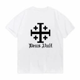 Distressed Knights Templar Cross Seal of Soldiers T-Shirt Summer Short Sleeve Mens Top Tee Templar Knight Seal Cross T Shirt