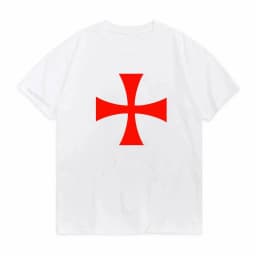Distressed Knights Templar Cross Seal of Soldiers T-Shirt Summer Short Sleeve Mens Top Tee Templar Knight Seal Cross T Shirt