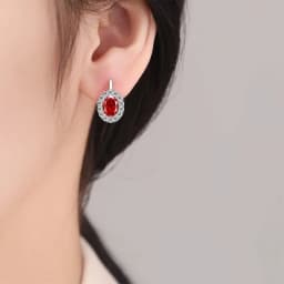 Exquisite Ice Flower-Cut Pigeon Egg 925 Sterling Silver Earrings with High-Carat Diamond Egg-Shaped Earrings for Ladies' Jewelry