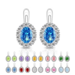 Exquisite Ice Flower-Cut Pigeon Egg 925 Sterling Silver Earrings with High-Carat Diamond Egg-Shaped Earrings for Ladies' Jewelry