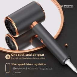 2400W High-Power 15 Second Fast Drying Negative Ion Constant Temperature Hot And Cold Air High-Speed Hair Dryer EU/US/UK Plug
