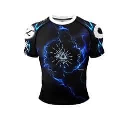 No Gi BJJ Shirts Jiu Jitsu Kickboxing Training Rashguard Compression Sports Gym Blouse Polyester Spandex Hem Rubber for Fitness