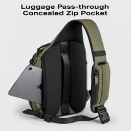 Men Sling Chest Bag Waterproof Crossbody Shoulder Backpack Anti Theft Travel Pack Fits 11 Inch Tablet for Outdoor Commute
