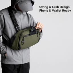 Men Sling Chest Bag Waterproof Crossbody Shoulder Backpack Anti Theft Travel Pack Fits 11 Inch Tablet for Outdoor Commute