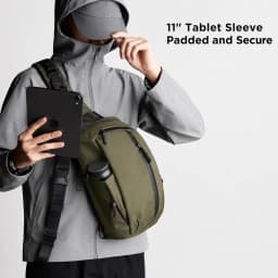 Men Sling Chest Bag Waterproof Crossbody Shoulder Backpack Anti Theft Travel Pack Fits 11 Inch Tablet for Outdoor Commute