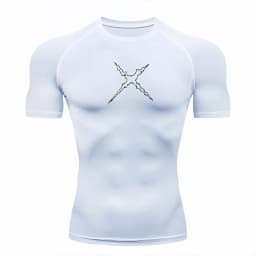 Bandai One Piece Men T-shirt Luffy X Scar Print Compression Fitness Gym Quick Dry Sport T Shirt Comfortable