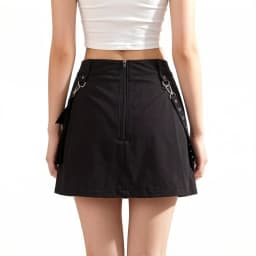 Punk Black Skirt Harajuku Gothic High Waist Women Sexy Patchwork Bandage Mini Skirts Female Streetwear