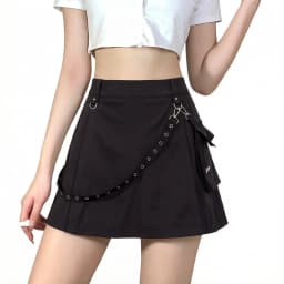 Punk Black Skirt Harajuku Gothic High Waist Women Sexy Patchwork Bandage Mini Skirts Female Streetwear