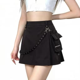 Punk Black Skirt Harajuku Gothic High Waist Women Sexy Patchwork Bandage Mini Skirts Female Streetwear