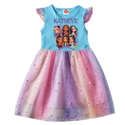Kpop KATSEYE Costume for Baby Girls Sequin Dress Kids Fashion Wedding Party Princess Frock Children Short Sleeve Casual Dresses
