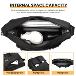 Large Capacity Crossbody Bag Sports Function Shoulder Bag Business Travel Convenient Messenger Bag Suitable for Daily Commuting