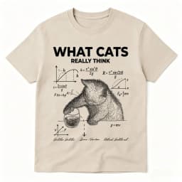 Funny What Cat Really Think T-shirt Physics Quantum Mechanics Print T-shirts Cotton Casual Oversized Short Sleeve T Shirts Tops